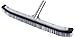 Pooline 18″ Pool Brush (Curved) with Aluminum Back and Handle – Stainless Steel & Nylon Bristles Mixed – Black Brush Body and White Bristles