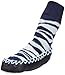 Mocc Ons Baby Toddler Slipper Socks 18-24m Blue Zebra Stripes