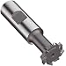 Niagara Cutter TS109 T-Slot Shank Type Cutter, High Speed Steel, Uncoated (Bright), Weldon Shank, 10 Helix Angle, 1" Cutter Diameter, 8 Tooth, 3/16" Width