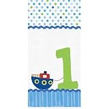Baby Boys First Birthday 54 in x 102in Plastic Tablecover