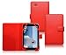 CrazyOnDigital Slim Folio Leather Case for Sprint ZTE Optik Tablet (Red)