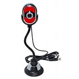USB 3.0MP Flexible Webcam with Microphone, Twist-and-Lock Mounting Base