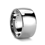 ORLANDO Domed Polished Finish Tungsten Wedding Band - 12 mm - FREE Engraving, FREE Expedited Shipping & FREE Lifetime Warranty