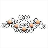 Scroll Work Candleholder Wrought Iron Tier Wall Sconce