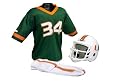 Miami Hurricanes Kids/Youth Football Helmet Uniform Set