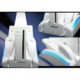 Buy All in 1 Wii Stand Battery Charger Fan Cooler Remote Nunchuk Stand (COOL BLUE GLOWING LEDS) for... by Mycarryingcase