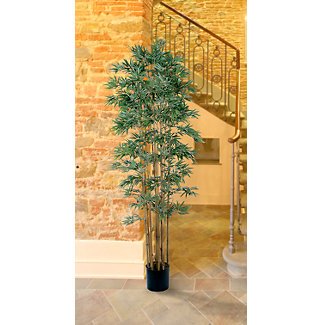 7' Artificial Bamboo Silk Tree with 12 Natural Trunks