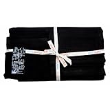 Black - Pack of 6 Napkin, 6 Placemat & 1 Runner - 100% Cotton