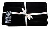 Black - Pack of 6 Napkin, 6 Placemat & 1 Runner - 100% Cotton
