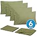Queen Sheets Sage - 6 Piece 1500 Supreme Collection Fine Brushed Microfiber Deep Pocket Queen Sheet Set Bedding - 2 Extra Pillow Cases, Great Value, Queen, Sage
