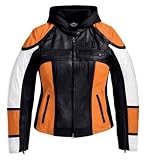 Harley-Davidson® Women's Sunburst 3-in-1 Leather Motorcycle Jacket-LIMITED EDITION. Lightweight. Embroidery. Appliqué graphic. 97003-10VW