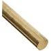 360 Brass Round Rod, Unpolished (Mill) Finish, Extruded, H02 Temper, Standard Tolerance, Inch, Meets ASTM B16