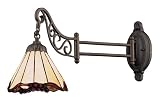 Landmark 079-TB-03 Grape Trellis Mix-N-Match 1-Light Swing Arm Sconce, 12-Inch, Tiffany Bronze