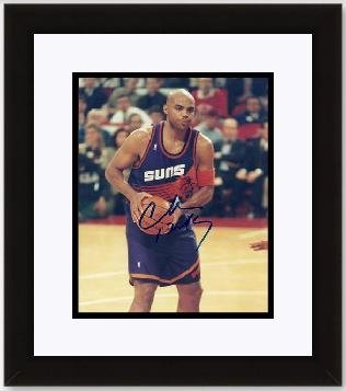Charles Barkley Autographed Phoenix Suns 8x10 Photo - Custom Framed