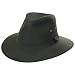 Jaxon Cotton Oilcloth Safari Fedora Hat (Small) Olive Green