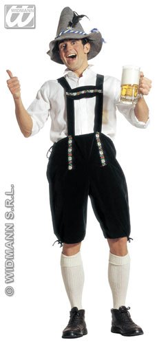BAVARIAN MAN LEDERHOSEN FANCY DRESS COSTUME SIZE