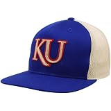 NCAA adidas Kansas Jayhawks Royal Blue-Natural Cruisin' Trucker Snapback Adjustable Hat