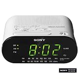 Sony ICF-C318 Automatic Time Set Clock Radio with Dual Alarm (White)