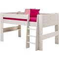 Steens Kids Beds Steens Single White Wash Mid Sleeper Bed
