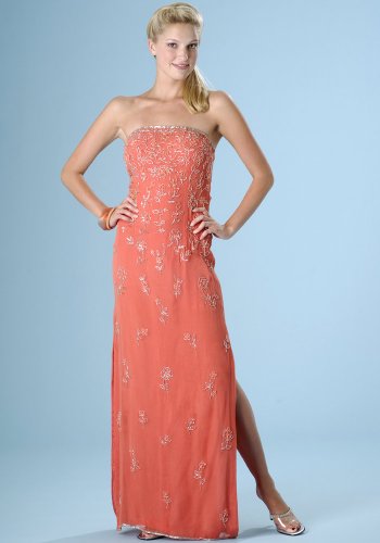 Formal Evening Gown. Beaded Dress for Prom - Party Dress by Sean Collection (8831) Mandarin