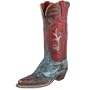 1883 by Lucchese Women's N8665 5/4 Western Boot,Stonewash Robin Egg Blue/Red,8 B(M)US