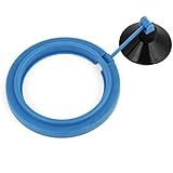 uxcell Plastic Ring Station Aquarium Fish Safe Food Feeder Blue