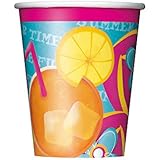 9oz Pool Party Paper Cups, 8ct