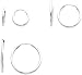 14K White Gold 3 Pair Set Endless Hoop Earrings