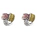 Jewelry : Sterling Silver 3-Tone Cubic Zirconia Knot Stud Earrings