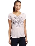 Sale Lucky Brand Womens Ryan Short Sleeve Tee, Tea Rose, Small