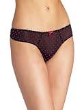 Betsey Johnson Women's Flocked Heart Thong