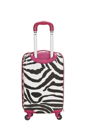 Rockland Luggage 20 Inch Carry On Skin, Pink Zebra, Medium