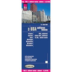 USA 03. Mittlerer Westen 1 : 1 250 000: Michigan, Wisconsin, Iowa, Illinois, Minnesota, Indiana, Missouri