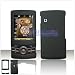 BLACK RUBBERIZED TEXTURE SNAP-ON COVER HARD CASE PHONE PROTECTOR for T-MOBILE HTC SHADOW