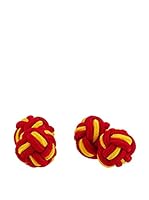 Ortiz & Reed Gemelos Multi-Color Knots Cufflinks (Rojo / Amarillo)