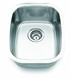 Yosemite Home Decor MAG1815 18-Gauge Stainless Steel Undermount Bar Sink, 18-5/8-by-15-by-7-Inch, Satin