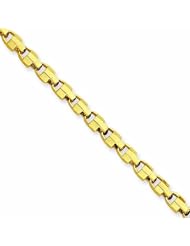 Genuine 14K Yellow Gold 3.4Mm Fancy Link Bracelet 8.5 Inches 100% Satisfaction Guaranteed.