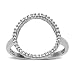 14k White Gold Diamond Circle Ring (1/8 cttw, I-J Color, I2 Clarity), Size 7