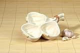 Garlic Condiment Bowl Ceramic Dips Snacks Home Gourmet