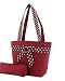 Belvah Insulated Lunch Box Tote Bag Maroon and White