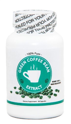 Green Coffee Bean Extract | 200mg, 90 vegetarian capsules | 100% Pure, Premium Unroasted Green Coffee Extract Std. to 50% Chlorogenic Acid
