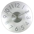Timekeeper 6074 Round 11.5" Plexiglas Clock with Silver Arabic Numerals