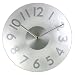 Timekeeper 6074 Round 11.5" Plexiglas Clock with Silver Arabic Numerals