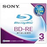 Sony Blu-ray Disc BD-RE Re-Writable 25GB 2x Speed for DATA (3 Pack)- Japan Import