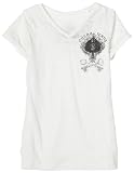 Guess Girls 7-16 Rhinestudded Key Burnout Logo Tee,White,S(7/8)