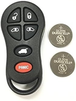 New 6 Button Replacement Case, Button Pad, & Duracell Batteries for Chrysler Town & Country Dodge Grand Caravan