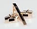 Lodestar Golden Nebula Black Buckle-Style Cufflink & Tieclip Set with Gift Box (B-32)