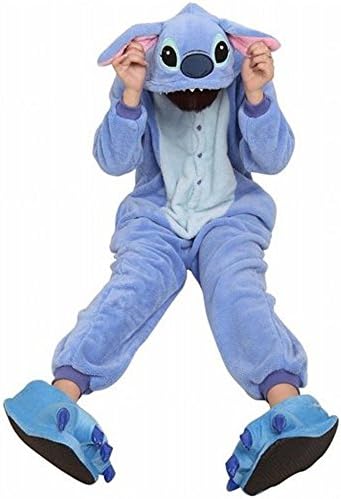Jerry Sleepsuit Pajamas Costume Cosplay Homewear Lounge Wear (S,Blue Stitch )