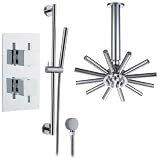 Rhine thermostatic shower with 8.7 star head and hand held