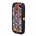 Pack of 2 Huaxia Datacom Body Armor Realtree Camo Defender Case w/ Built-in Screen Protector For Samsung Galaxy S4 SIV (not for S4 Active) - Green Camo Forest and Orange Camo Tree